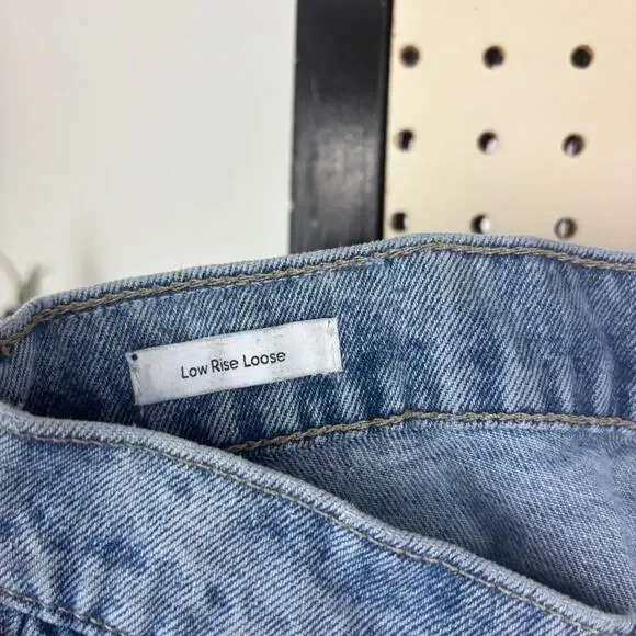 Calvin Klein Low Rise Loose Jeans Baggy Wide Leg Acid Wash 28x30 - Picture 6 of 8